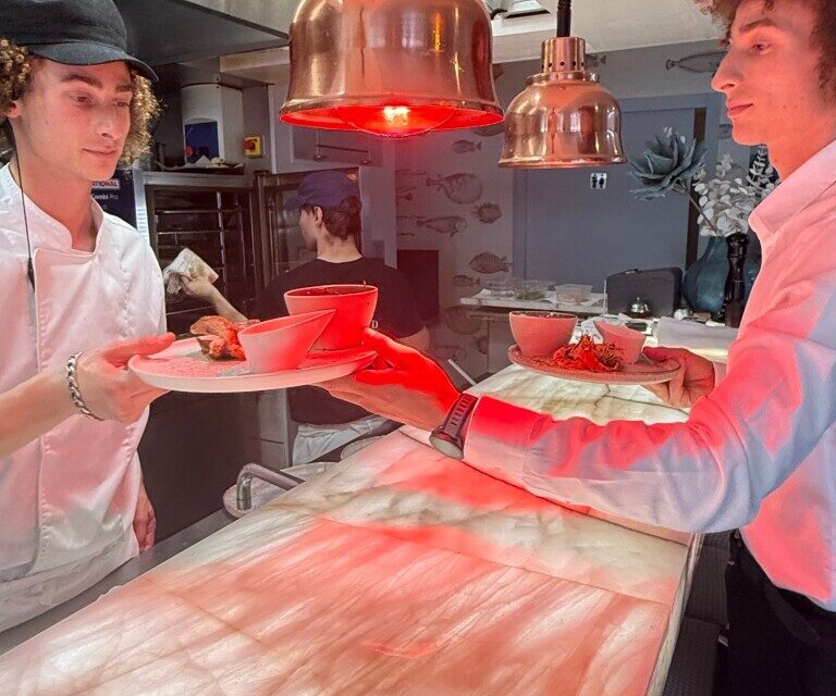 Les jumeaux au travail à La Cotriade.